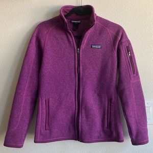 Patagonia Full Zip Better Sweater in Berry, Size XS